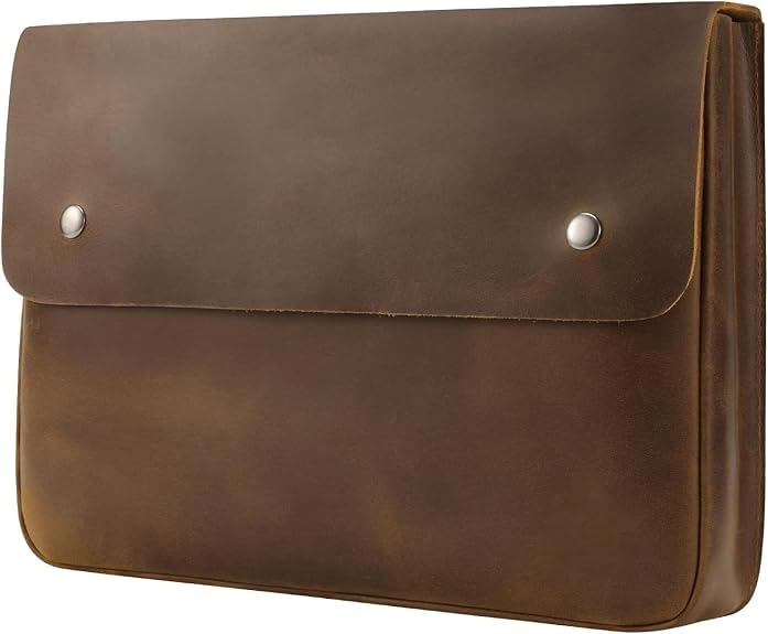 Leather File Folder Organizer Document Holder, File Case, A5 Binder, Envelope Portfolio, Leather Portfolio ,Spacious Leather Folio Laptop Sleeve Case for 13"14" 15" Laptops,Macbook & Tablets