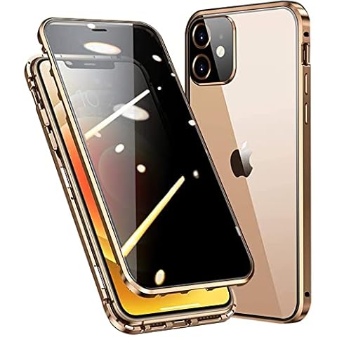 Disonbeir Lockable Case for iPhone 15 Plus,Strong Magnetic adsorption+Safety Lock Camera Lens Protector Magnetic Adsorption Double Sided Case (iPhone15Plus, Gold) Cover
