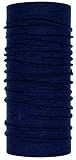 Buff 100% Merinowolle Tuch für Männer Midweight Merino Multifunktionstuch + Ultrapower Schlauchtuch/Unisex/Schal/Kopftuch/Halstuch/Schlauchschal Night Blue Melange - 113022.779.10.00