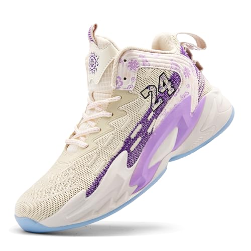 Image of Men's Basketball Shoes Fashionable Breathable Anti Slip Sports Shoes Outdoor Running Fitness Training Shoes
