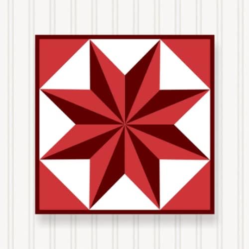 BQ004-02 BARN Quilt Block Outdoor Square | 6 Sizes | Outside Pattern | Wall Art | Yard Art | Barn Quilt Sign | Farm Quilt Design (11.5" x 11.5" 1 Sided)