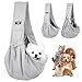 Hundetragetasche, Reversible Welpentrage Freihändig, Hunderucksack Bis 8 kg, Haustiertasche für kleinen Hund und Katze, Hundetragetasche für Spaziergänge/Aktivitäten im Freien (Grau)