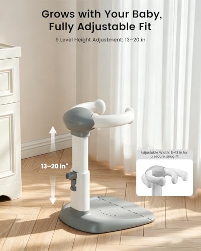 Image of COOSEYA Baby Bath with Shower Stand Support|Anti-Pinch Soporte para Banera de Bebe Adjustable Shower Tower and Anti-Slip for Toddler Standing Up Themselves,Ideal Gift for Infants 6-36 Months