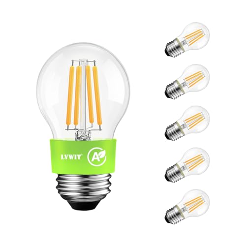 Lampadine led classe a con un colore bianco caldo di 2700K, angolazione fascio luce di 300°, le lampadine filamento a LED di LVWIT producono una luce istantanea e intensa, senza sfarfallio o ronzio.
