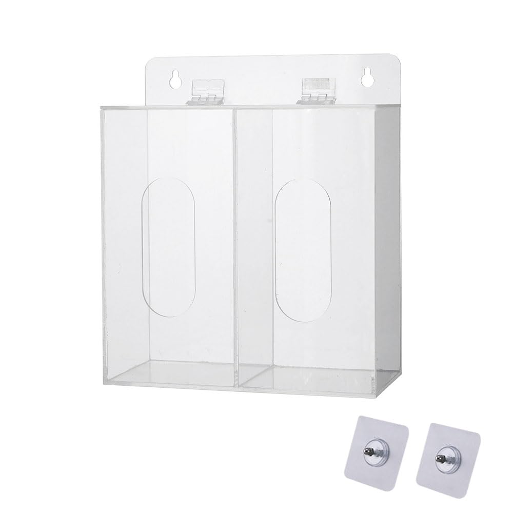 Dispenser per maschere facciali in acrilico usa e getta con coperchio contenitore da parete M