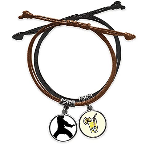 Bracelet de Kung-fu Shaolin en cuir de la Chine cordon tressé main de haute résistance