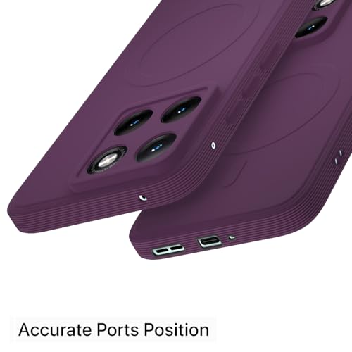 Image of Pikkme Back Cover for Motorola Moto Edge 70 Fusion 5G Soft Matte Silicone Mag-Safe Design (Mag-Safe Not Support) Camera Protection | Slim Fit Bumper Cover (Purple)