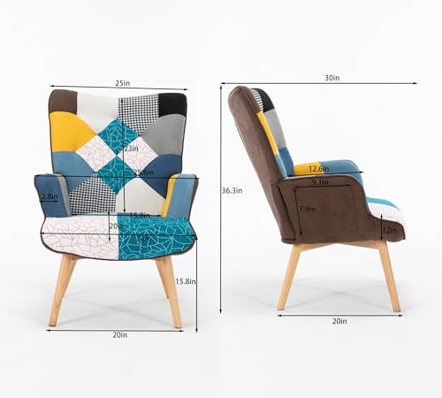 Sillón reclinable azul con respaldo alto y brazo miniatura 3