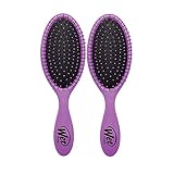 Wet Brushcabello desenredante original Wet Brush - Púrpura (paquete de 2) - Cerdas IntelliFlex ultra suaves exclusivas - Deslizamiento a través de enredos con facilidad para todo tipo de cabello
