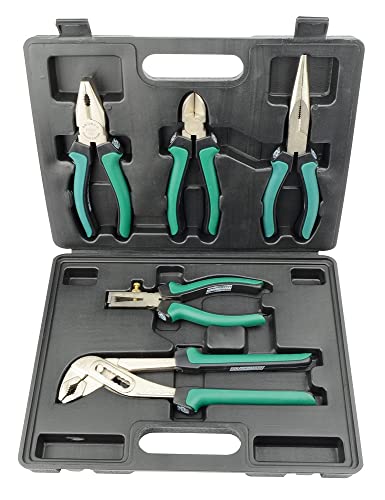 Mi Tienda 7 Mannesmann M10996-5-Piece Pliers Set in Carrying Case
