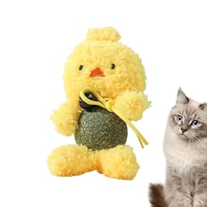 JIEBWCHA Pl&uuml;schspielzeug f&uuml;r Katzen mit Katzenminze, Ballspielzeug mit Katzenminze, interaktiver Ball aus Katzenminze f&uuml;r Katzen und Pl&uuml;schtiere, k&ouml;rperliches Stimulationsspielzeug f&uuml;r