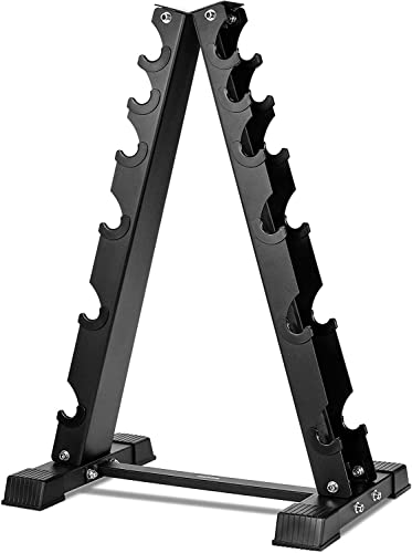 FLYBIRD 1,246 / 5,000 Soporte de mancuernas A-Frame Solamente Soporte de pesas Compact Home Gym Space Saver (capacidad de peso de 480/570/800 LBS, nueva versión 2022) Cover