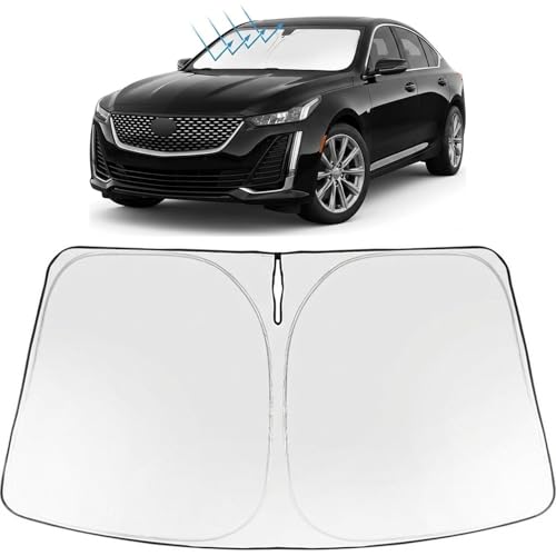 Image of Proadsy Windshield Sun Shade for Cadillac CT5 2020-2026 Foldable Front Sunshade Protector Sun Visor Blocks UV Rays Keep Car Cooler Accessories