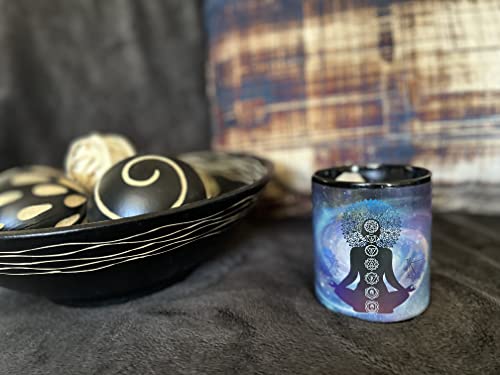 Chakra Mug Candle, Chakra Candle, Crystal Candle, Home Décor, Sage Cedarwood Scented, Soy Candle, Seven Chakras, Aromatherapy Candle, Perfect For Yoga, Meditation, Birthday, Christmas Gift #TOP5