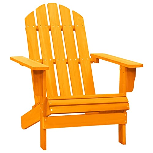 Yolola Adirondack Adirondack Silla de jardín de madera, silla de relax Adirondack, silla de jardín, silla de jardín, silla mecedora de madera maciza de abeto
