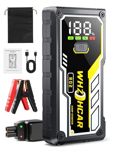Avviatore Batteria Auto 8000A 12V Booster Avviamento Auto Avviatore Emergenza fino a Tutti Gas/10.0L Diesel Ricarica USB RapidaLED,LCD Display