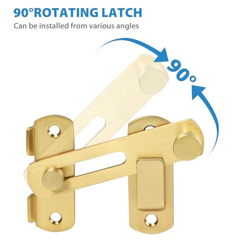 Image of Alise 4 inch Gold SUS304 Stainless Steel Gate Latches for Barn Door