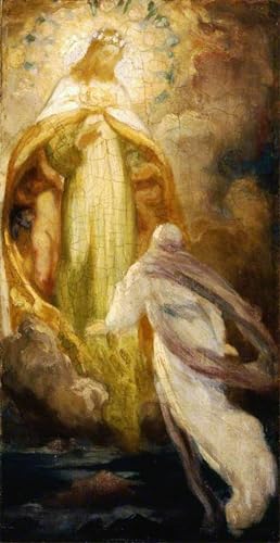 Pintura mural en lienzo de un sueño, obra vintage de Lord Frederick Leighton 60x90cm