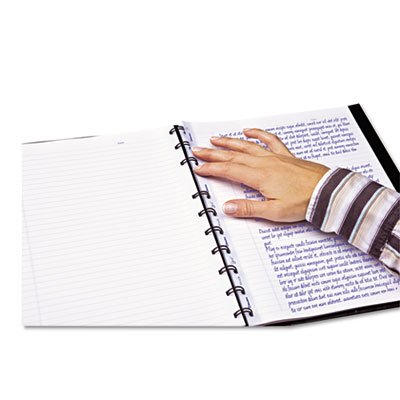 MiracleBind Notebook, College/Margin, 11 x 9 1/16, White, Black Cover, 75 Sheets      Office Product