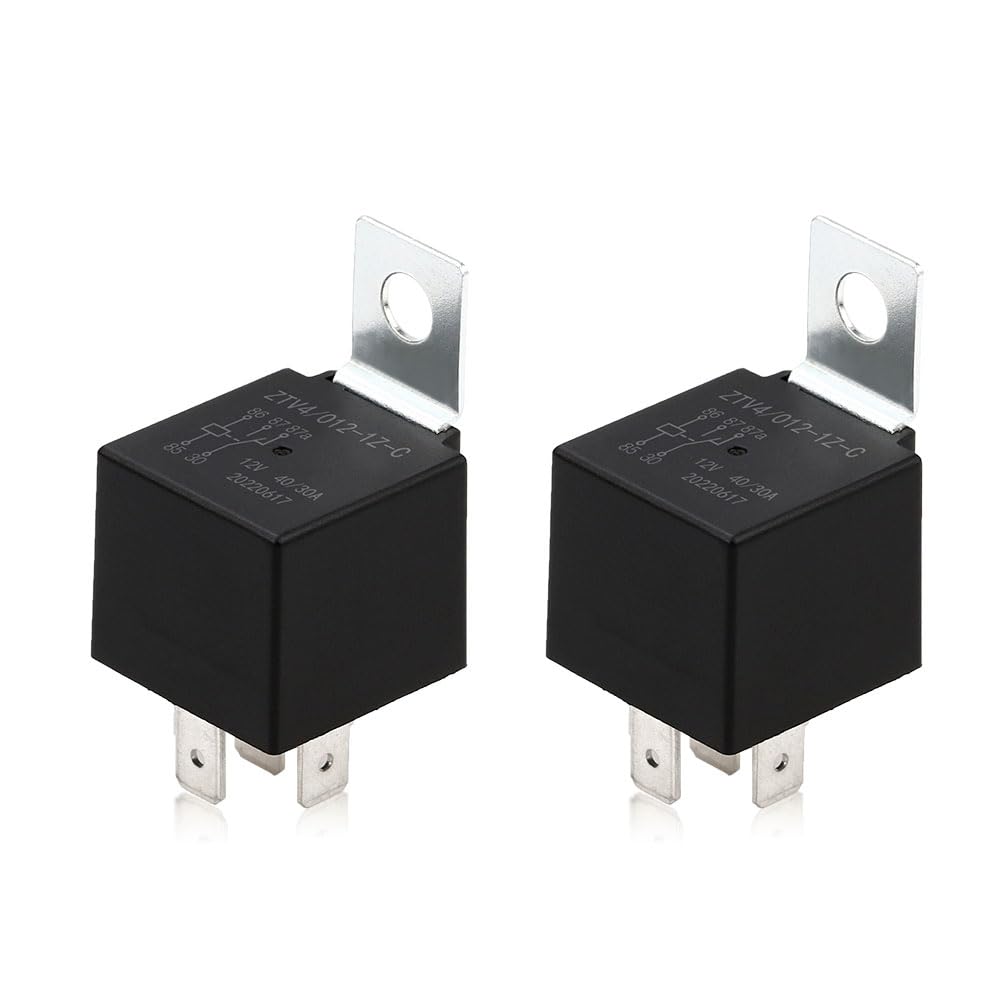 Flaconi 2 Stück Auto Relais 12V - 4-polig & 5-polig Sicherungsrelais | Universal Relais Für Auto & LKW