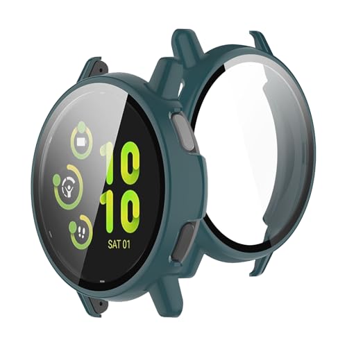 Yaodle GARMIN vivoactive 5 �J�o�[ PC�f�� (�K�[�~��) GARMIN active 5 �P�[�X �K���X�t�B������̌^ �S�ʕی� ��d�\�� �h�o ���{���Ɏq�� �L�Y�h�~ �y��(�O���[��)