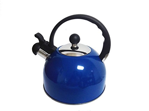 RC2372 Stainless Steel Whistling Tea Kettle, 2.64 Quarts, Blue
