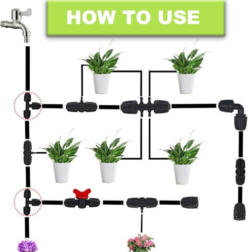 Miisshoney-Drip-Irrigation-Parts-12-Drip-Irrigation-Tubing-12-Drip-Irrigation-Fittings-Drip-Irrigation-Kit-Drip-Irrigation-Connectors-Drip-Irrigation-Tee-5-PCS