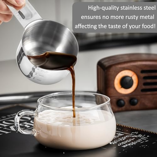 Vaso medidor 3/4 taza acero inoxidable 180 ml miniatura 6