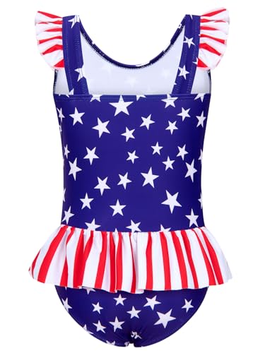 Image of Vieille Toddler Little Girls One Piece Swimsuits Ruffles Bathing Suits Mermaid Dinosaur Swimwear 2-7T