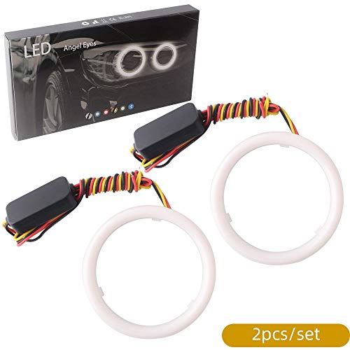 Anillos LED Angel Eyes Switchback Blanco Ámbar 80mm Par miniatura 6