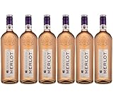 Grand Sud - Merlot Rosé from South of France - Dry Rosé Wine Case of 6 (6 x 1 L)