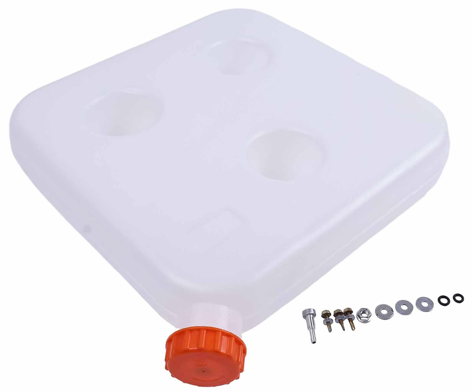 Depósito de plástico de 10 L, tanque con kit de tornillos compatible con coche y camión