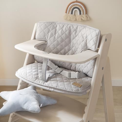 roba Sitzverkleinerer roba Style - Sitzkissen 2-teilig für alle Sit Up Hochstühle - Sitzpolster für Babyhochstuhl in Grau – Ansicht 3