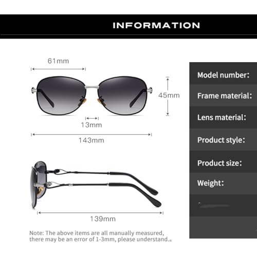 Trendy für Damen-Sonnenbrille mit Farbverlauf, polarisierte Gläser, luxuriöse Damen, elegant, UV400