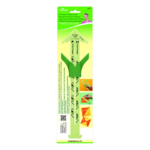 Clover Triangle Gauge: Quilting Tool, Sewing Tool, Plastic with Sliding Mechanism, 2.5 Inches