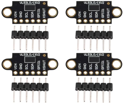 VL53L0X Time-of-Flight (ToF) Laser Ranging Sensor, 4PCS Breakout 940Nm -VL53L0XV2 Laser Flight Distance Measurement Sensor Module I2C IIC for Absolute Distance Measurement