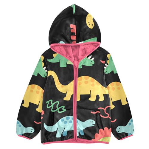 GuoChe Cute Dinosaur Hooded Fleece Jacket Baby