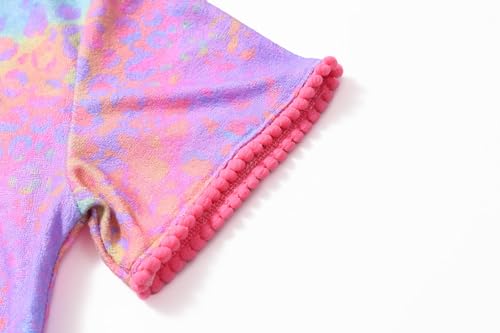 LUCKYGAL Girls Swim Cover Up Kids Swimsuit Coverup Terry Zip-Up Beach Bathing Suit Wraps with Sunglasses - Image 5