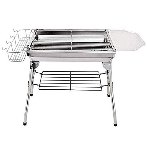 Barbecue Grill Charcoal Stainless Steel Barbecue Tool, Household Outdoor Foldable Carbon Fiber Portable Field, 48 34 57cm