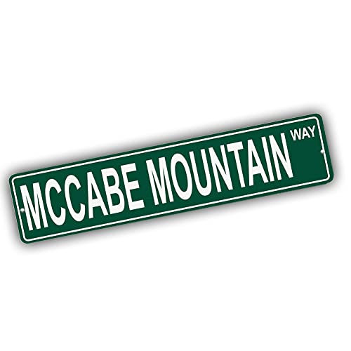 Brotherhood Aluminum Street Sign for Mccabe Mountain - Maine Man Cave Decor
