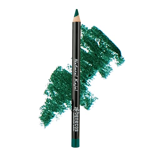 Benecos Natural Kajal green - cremiger Eyeliner mit Bio-Jojobaöl - langanhaltender Augenkonturenstift - zertifizierte Naturkosmetik - talkfrei & vegan