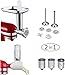 Meat Grinder and Cheese Grater Attachment for KitchenAid Stand Mixer, Slicer Shredder & Meat Grinder with Sausage Stuffer, 2 Pcs for KitchenAid Accessories and Attachments