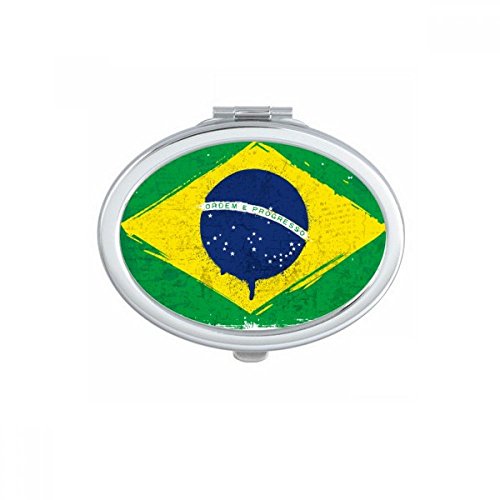 Miroir portable Brésil oval : l'accessoire chic et durable