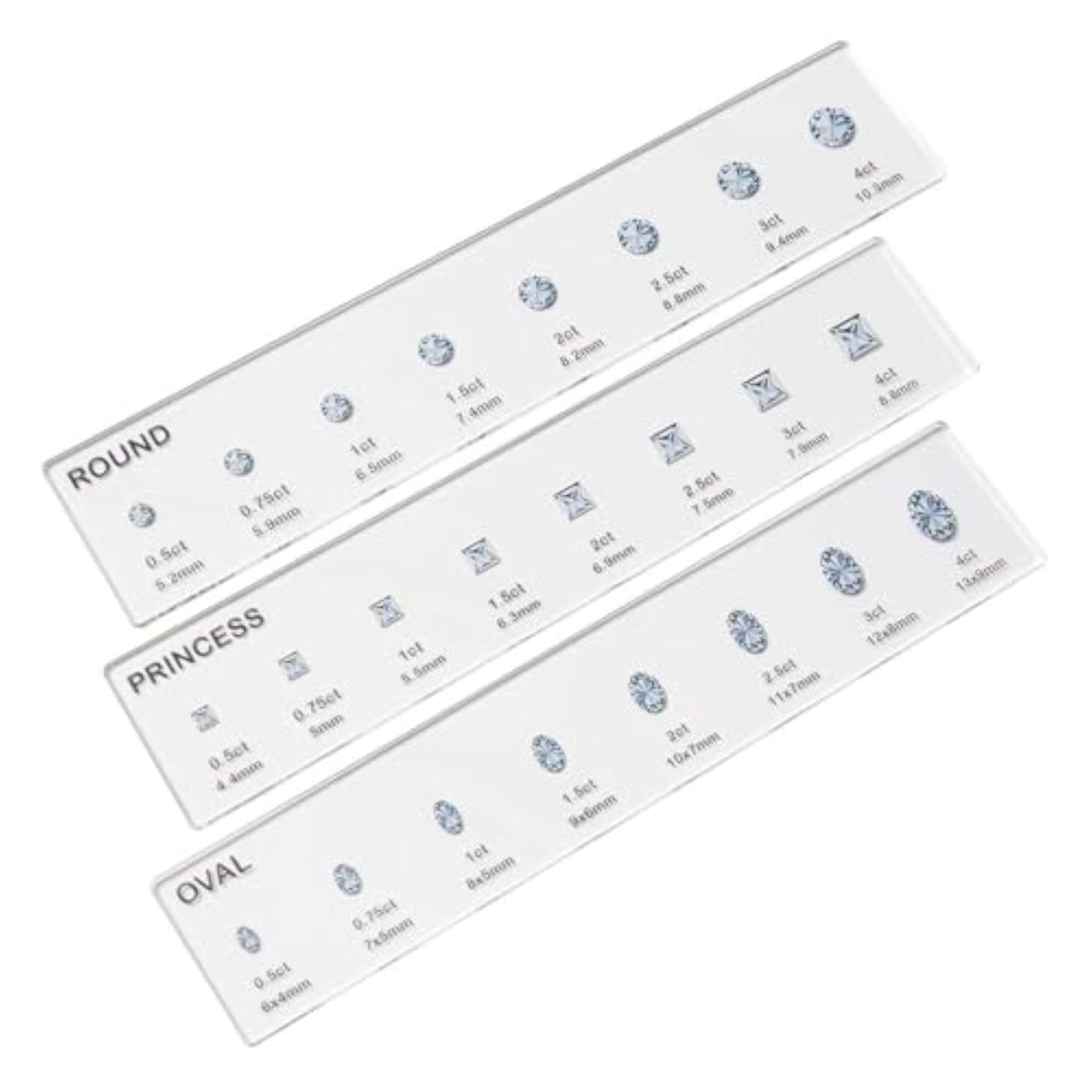 Diamond Sizes Shape Compare Tool Portable Utility