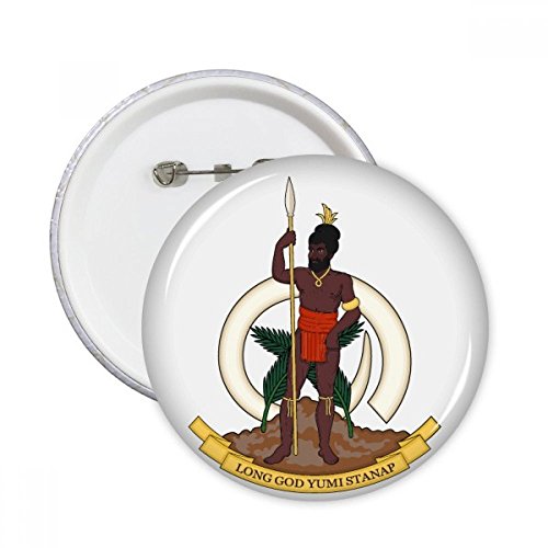 Badge National Vanuatu Océanie : lot de 5 pins pour cadeaux ronds