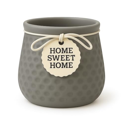 Image of Yo Green Ceramic Plant Pot for Indoor & Outdoor, Modern Planter for Home & Office Decor, Durable, Stylish Finish, Ideal for Tabletop, Shelf, Balcony, Great Gift Idea (Grey, 4 Inches)