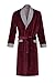 Produktbild Revise Bento RE-103 Herren Bademantel - Morgenmantel  80% Baumwolle - Bordeaux Rot - Gr. XL