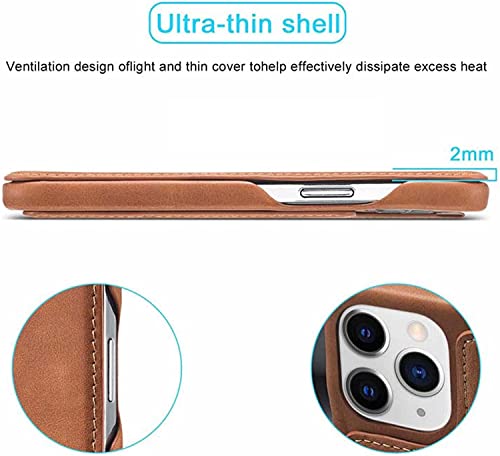 Funda tipo libro para iPhone 14 Pro de 6.1 pulgadas gris 5