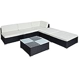 Gartendeko SSITG Poly Rattan Garnitur Sitzgruppe Lounge Möbel Rattanmöbel Gartenmöbel Set