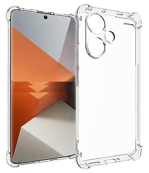 Image of BOXXO Flexible Back Cover for Mi Redmi Note 13 Pro Plus 5G | Back Cover Transparent Clear Shockproof Case Four Corner Protection | Slim Protective Mobile Phone Cover for Redmi Note 13 Pro Plus